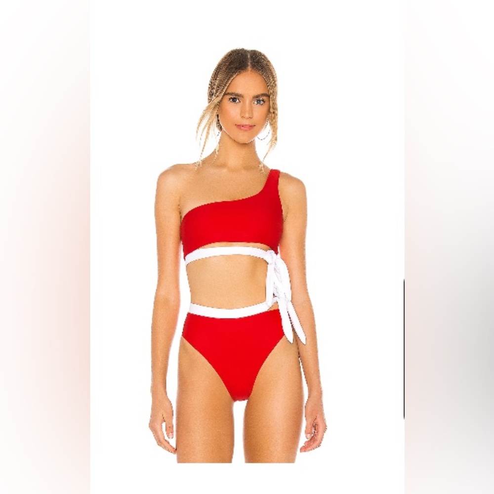 LOVERS & FRIENDS RED AND WHITE BIKINI